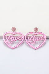 Heart Shape Acrylic Dangle Earrings - Flyclothing LLC