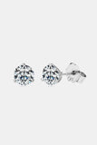 Moissanite 925 Sterling Silver Stud Earrings - Flyclothing LLC