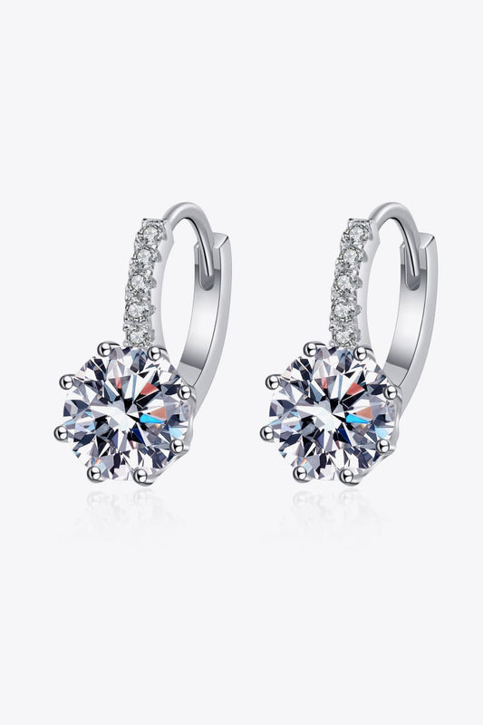 4 Carat Moissanite 925 Sterling Silver Earrings - Flyclothing LLC