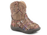 Roper Infant Girls Brown Southwest Glitter Vamp