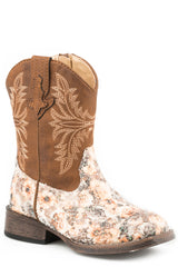 Roper Girls Toddler Brown Multi Floral Glitter - Roper