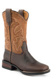 ROPER LITTLE ROPER BOYS MEDIUM TAN BURNISHED LEATHER - Flyclothing LLC