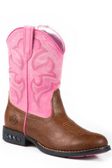 Roper Little Girls Tan And Pink