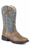 ROPER LITTLE ROPER BOYS DISTRESSED BROWN WITH SADDLE VAMP - Flyclothing LLC