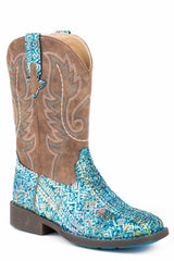 Roper Little Girls Blue Southwest Glitter