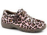 Roper Little Girls Pink Leopard Canvas