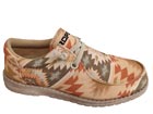 Roper Little Girls Tan Multi Aztec Fabric Upper