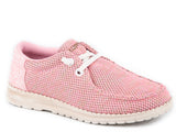 Roper Little Girls Pink Mesh With Pink Fabric Heel