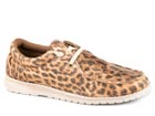 Roper Little Girls Metallic Tan Leopard Faux Leather