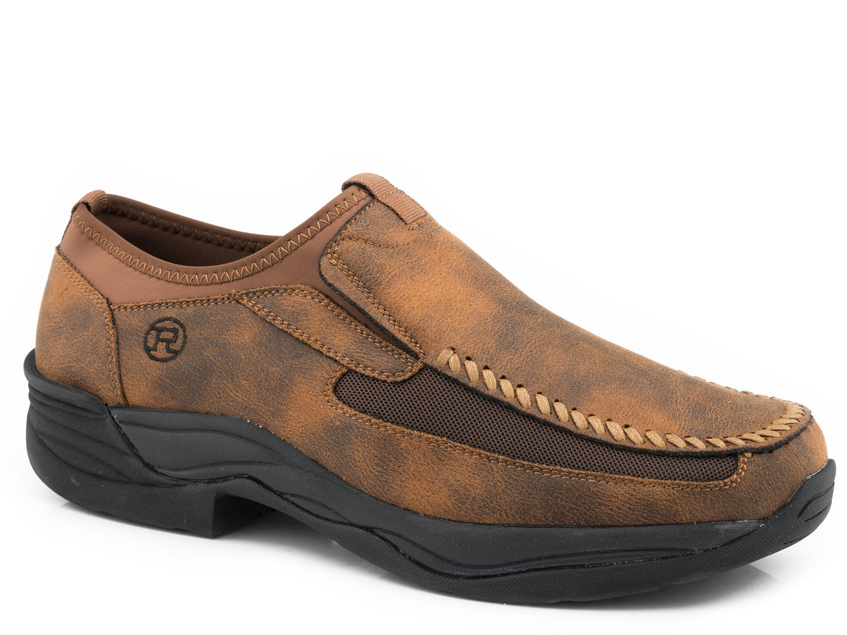 Roper Mens Tan Faux Leather Upper