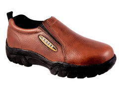 Roper Mens Performance Slip On Bay Brown Tumbled Leather - Roper