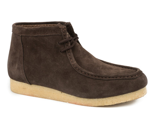 Roper Mens Brown Suede Leather