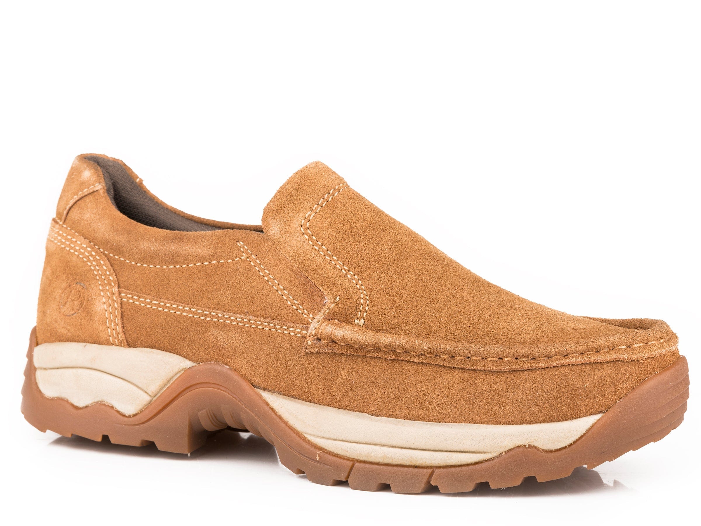 Roper Mens Tan Suede Leather Mock Toe - Roper