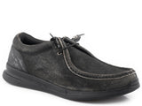 Roper Mens Black Suede Leather Upper