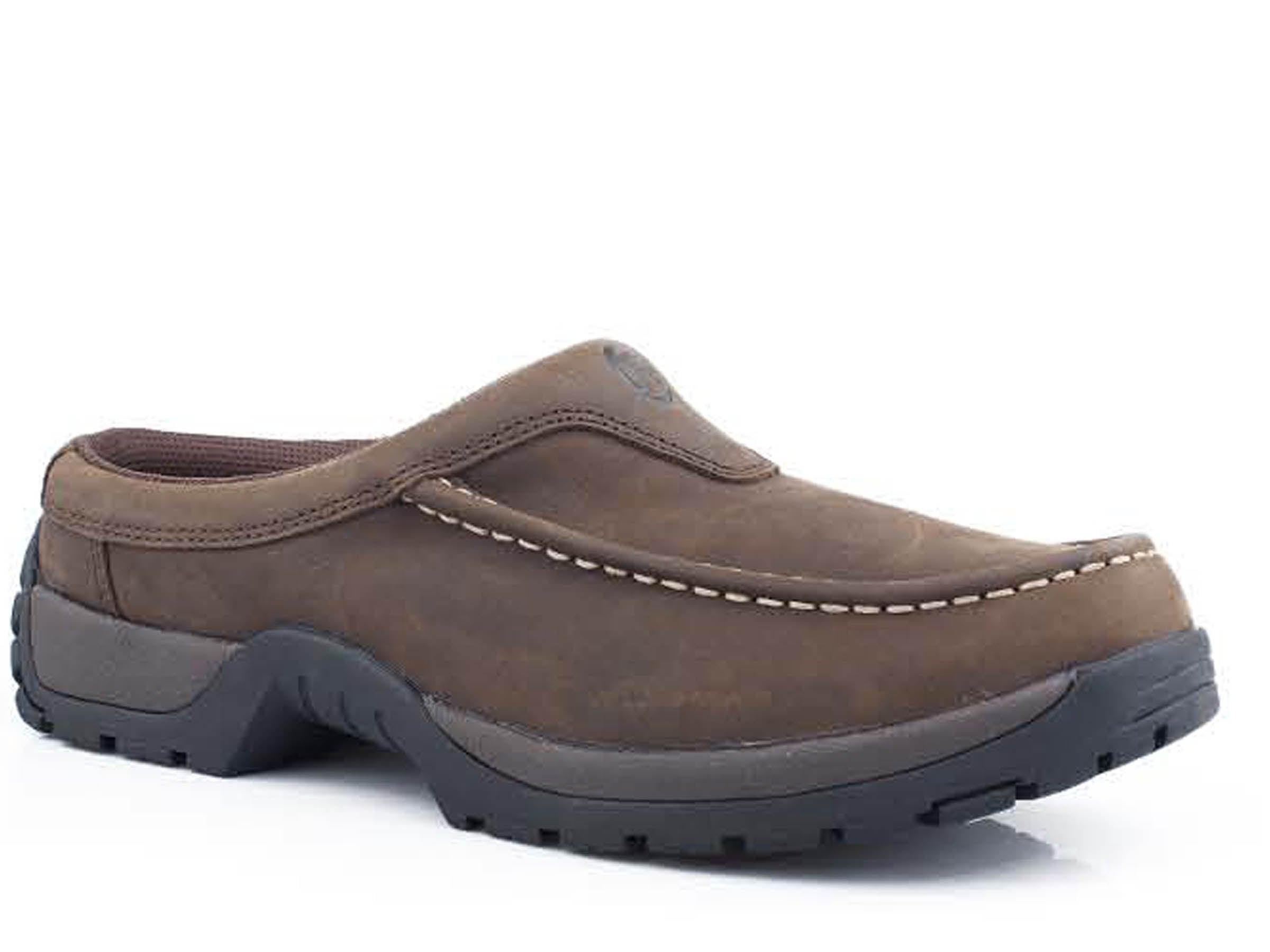 Roper Mens Performance Lite Sole Slip On Oiled Brown Leather With Removable Insole And Stirrup Shank