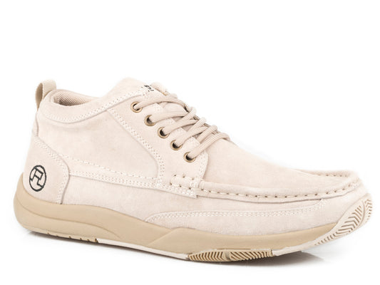 Roper Mens Beige Suede Leather Upper