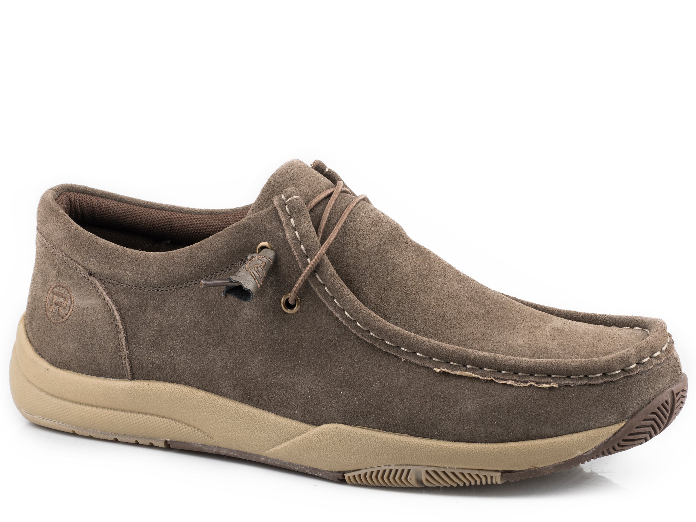 Roper Mens Brown Suede Leather All Over