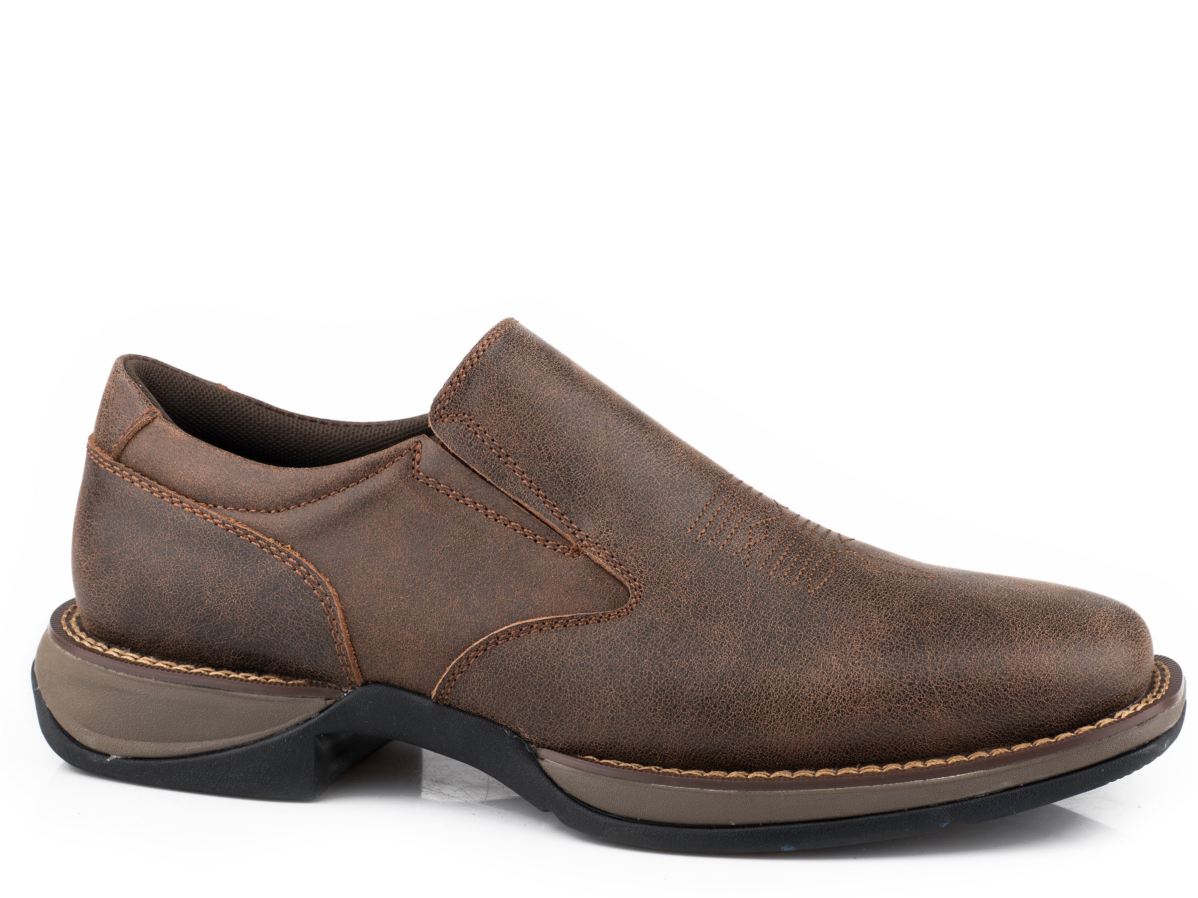 Roper Mens Vintage Brown  Slip On With Wilder Bottom