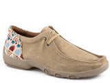 Roper Mens Tan Canvas With Aztec Heel