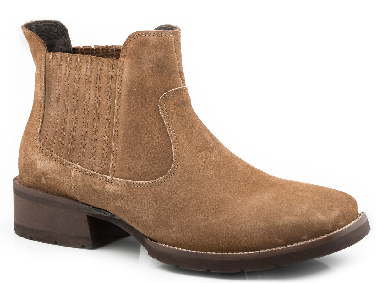 Roper Mens Tan Cow Suede Upper Boot