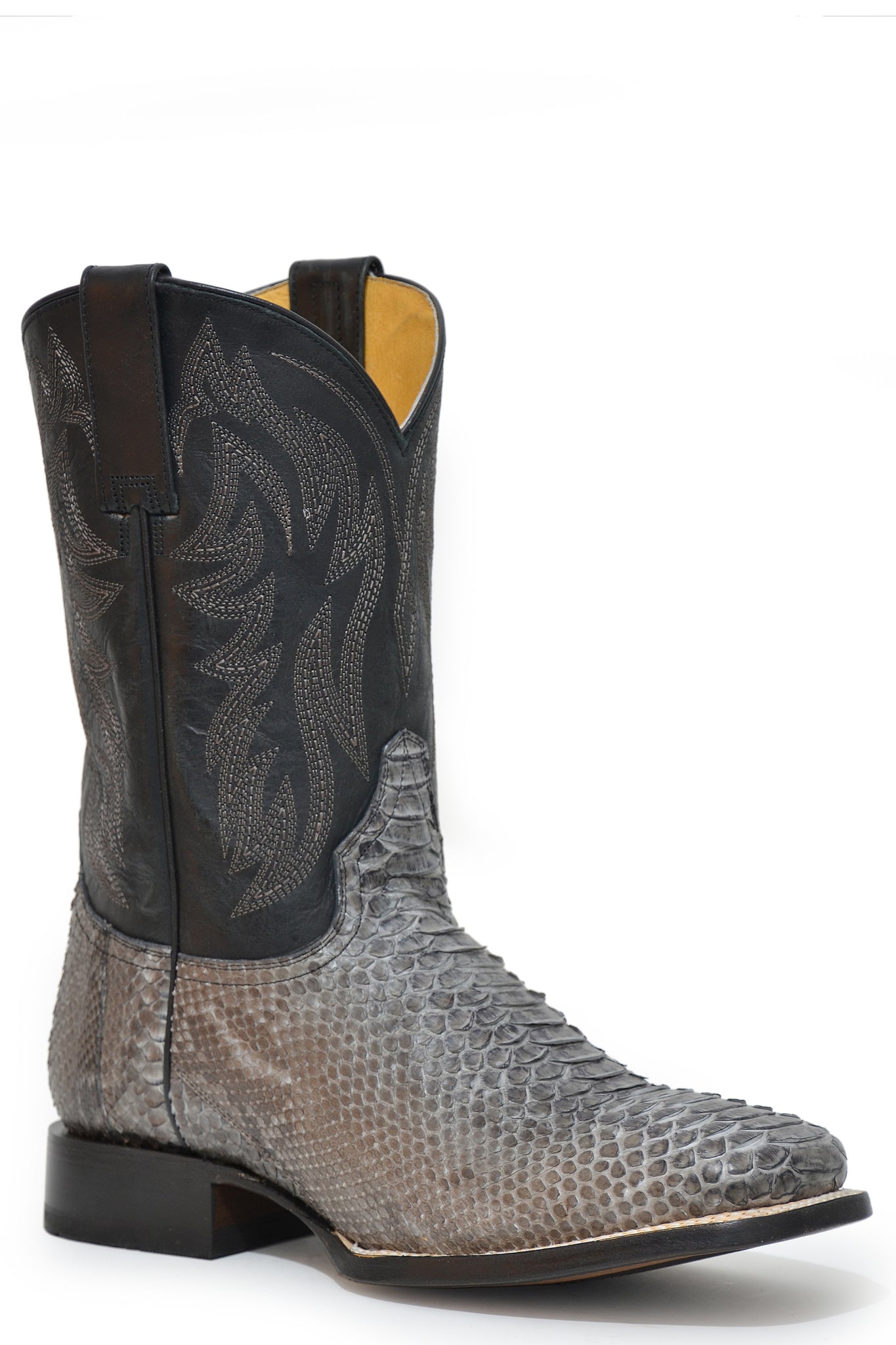 Roper Mens Vintage Grey Backcut Python Vamp Boot