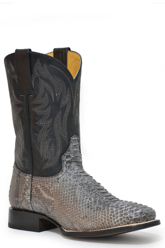 Roper Mens Vintage Grey Backcut Python Vamp Boot