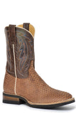 Roper Mens Embossed Burnish Brown Python Boot