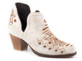 Roper Womens White Vintage Suede Ankle Boot