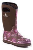 Roper Womens Barn Boot Floral Print With Brown Neoprene Upper