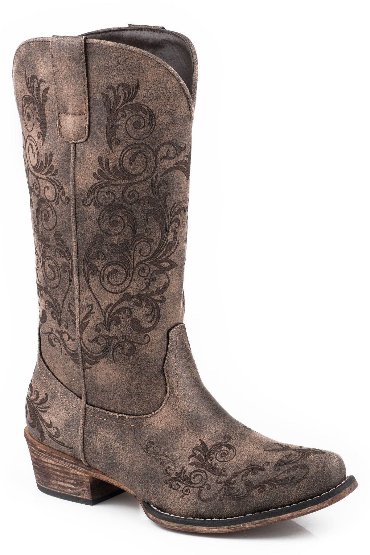 Roper Womens Vintage Brown Faux Leather Fashion Boot - Roper