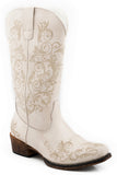 Roper Womens Vintage White Faux Leather