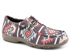 Roper Womens Brown Aztec Canvas