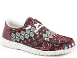 Roper Womens Wine Aztec Fabric Upper