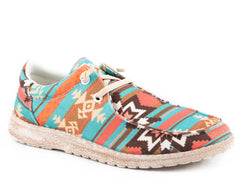 Roper Womens Blue Multi Aztec Fabric Upper