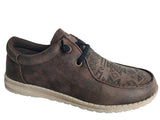 Roper Womens Brown Faux Leather With Aztec Vamp