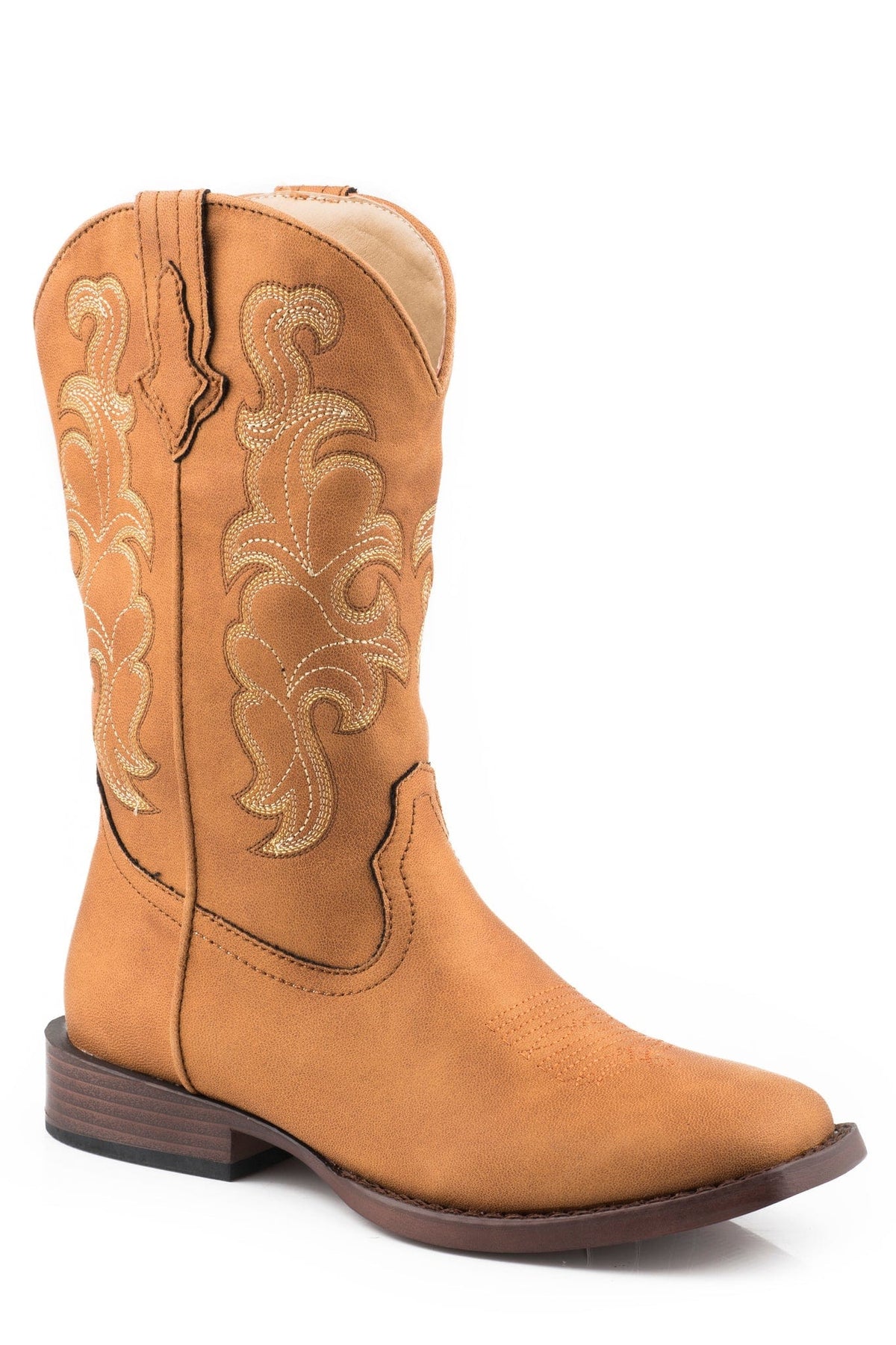 Roper Womens Tan Vintage Faux Leather Upper Boot - Roper