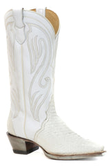 Roper Womens White Backcut Python Vamp Boot