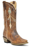 Roper Womens Waxy Brown Leather Vamp And Shaft