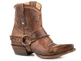 Roper Womens Vintage Brown Leather Vamp And Shaft