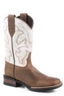 Roper Big Boys Tan Burnished Leather Vamp