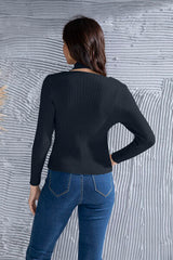 Halter Neck Long Sleeve Sweater - Flyclothing LLC