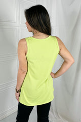 Blumin Apparel Chance of Sun Full Size Ribbed V-Neck Tank in Green - Flyclothing LLC