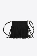 PU Leather Crossbody Bag with Fringe - Flyclothing LLC