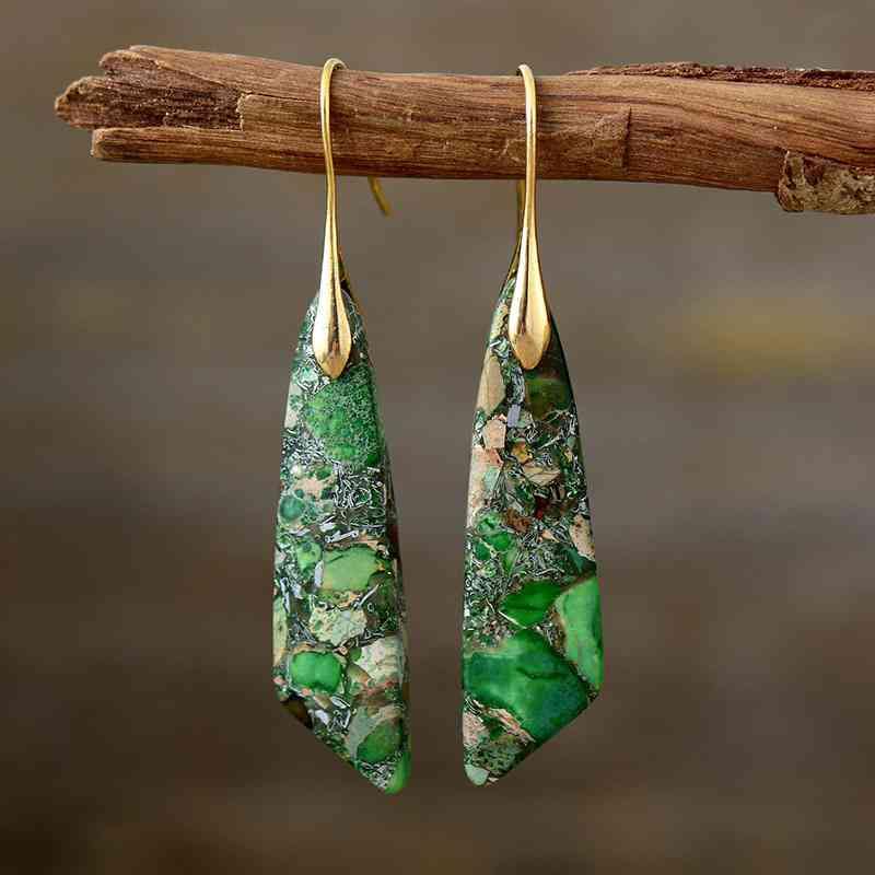 Gold-Plated Copper Dangle Earrings - Flyclothing LLC