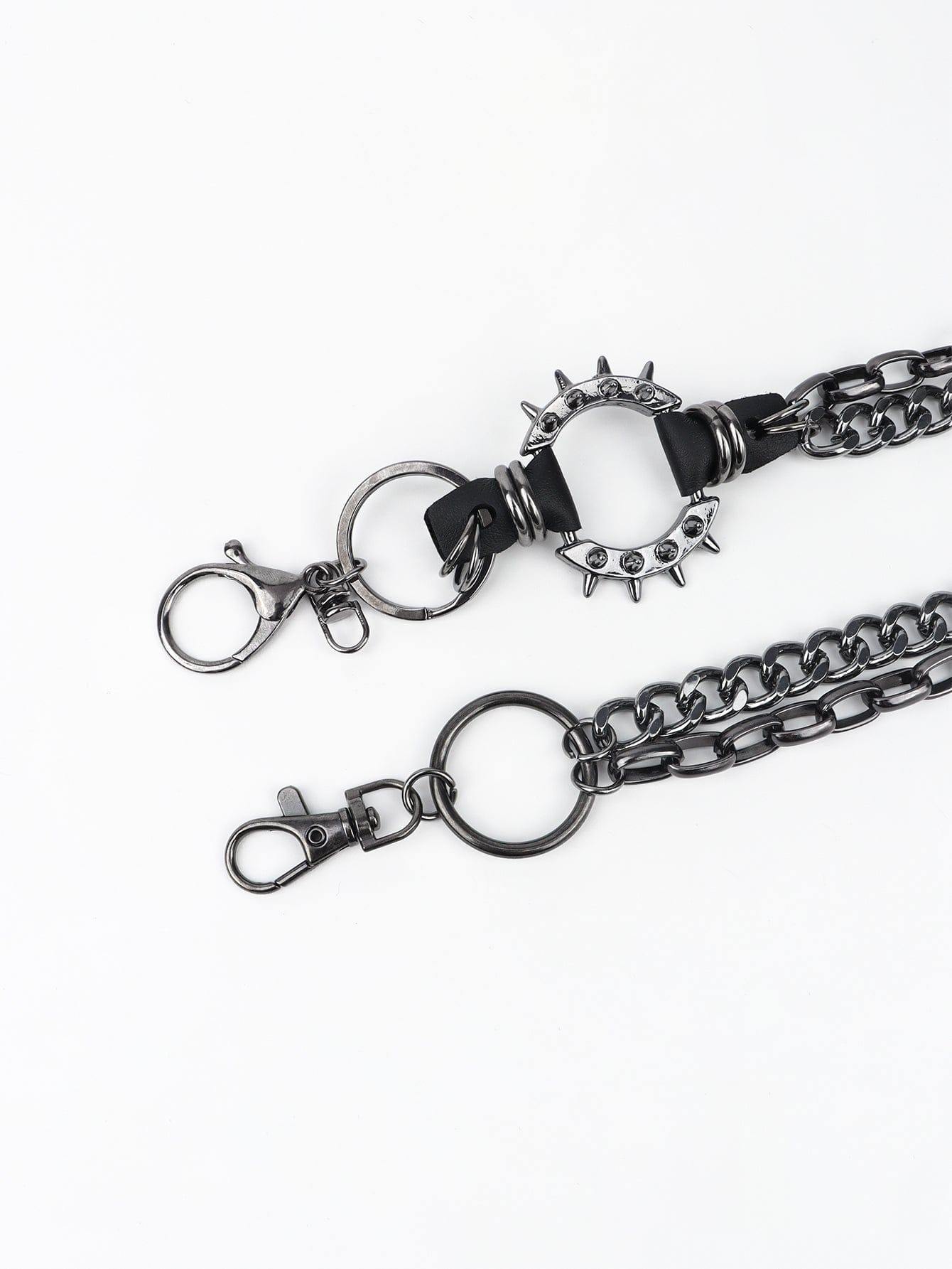 Punk Aluminium Chain Belt - Trendsi