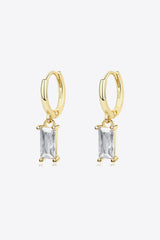 Retro 925 Sterling Silver Cubic Zirconia Drop Earrings - Flyclothing LLC