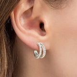 Moissanite 925 Sterling Silver C-Hoop Earrings - Flyclothing LLC