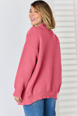 Open Front Dropped Shoulder Cardigan - Flyclothing LLC