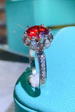 2 Carat Moissanite 6-Prong Ring in Phoenix Fire - Trendsi