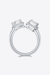 1 Carat Moissanite 925 Sterling Silver Open Ring - Flyclothing LLC